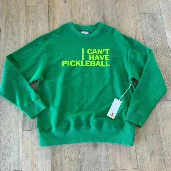 The Rally Club Unisex Archie Pickleball Crewneck Sweatshirt Green Medium $138 - Picture 1 of 7